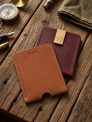 Simple Personalised Handmade Leather Wallet