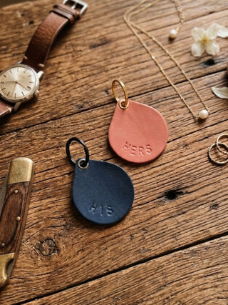 Signature Personalised Leather Keyring.