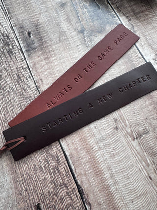 Personalised Luxe Leather Bookmark- Gifts for bookworms, gifts for teachers.