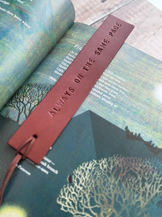 Personalised Luxe Leather Bookmark- Gifts for bookworms, gifts for teachers.