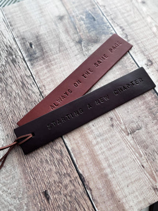 Personalised Luxe Leather Bookmark- Gifts for bookworms, gifts for teachers.