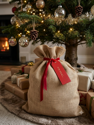 Personalised Christmas Leather Label for Sack or Stocking