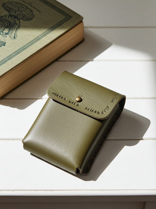 Personalised Handmade Leather Deck of Cards Holder
