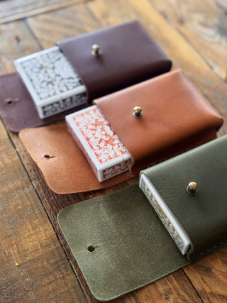 Handmade Leather Deck of Cards Holder