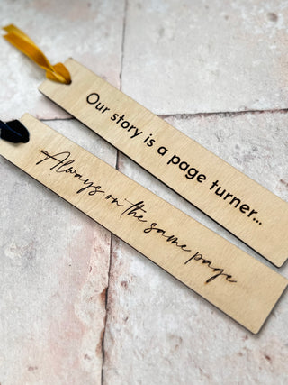 Wooden Engraved Personalised Bookmark