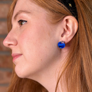 Small blueberry stud earring