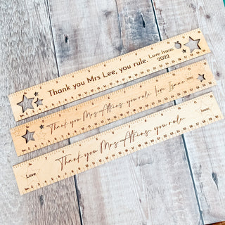 Personalised Wooden Ruler, Gift For Teachers