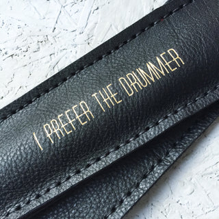 Personalise in the gold Huxley lettering to make the perfect gift for a drummer