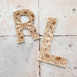 Detailed Wooden Letter Wall Art