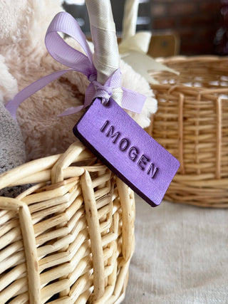 Handmade Personalised Leather Tags, Newborn Basket, Welcome Home Gift, Gift For Baby, Baby Hamper Tag, Baby Blanket Tag,